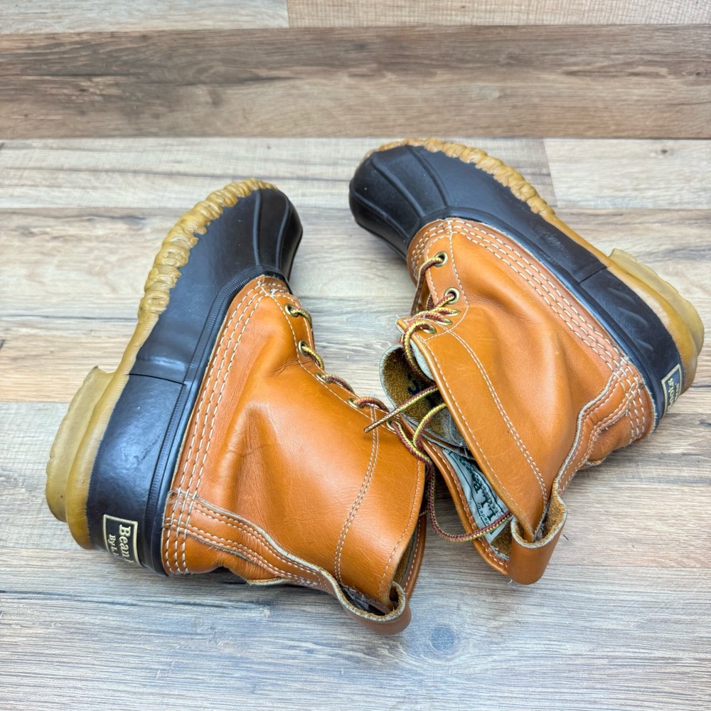 LL Bean Women’s Size 6 Freeport Maine Hunting Duck Boots Brown Boots Vintage - Picture 4 of 11